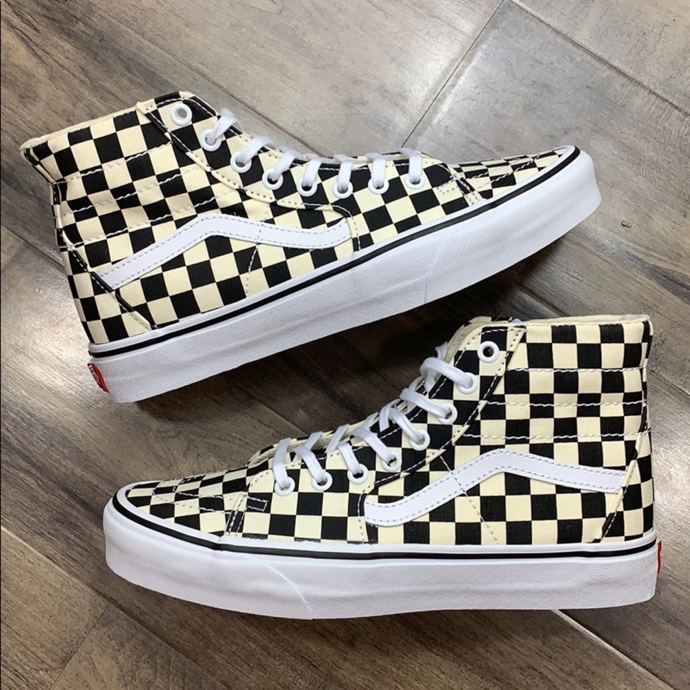 VANS Sk-8-Hi TAPERED CHECKERBOARD black/true white - Picture 3 of 16